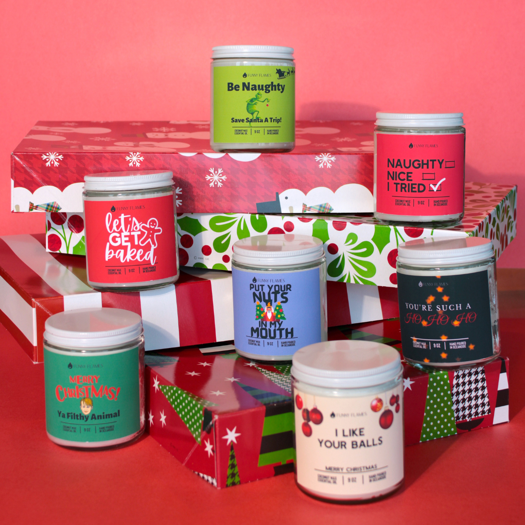 Be Naughty, Save Santa A Trip!- Funny Holiday Candle 9oz