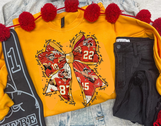 GO CHIEFS BOW SWEATSHIRT (GOLD)