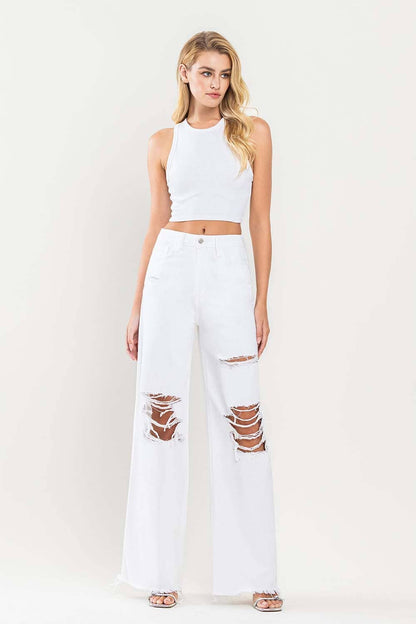 90'S VINTAGE SUPER HIGH RISE LOOSE JEANS