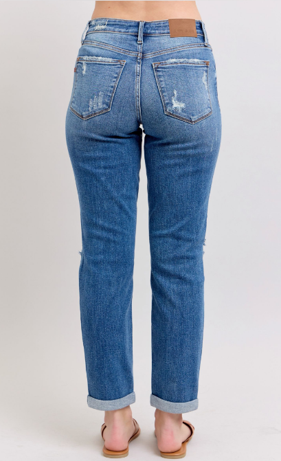 Judy Blue Distressed Crop Jeans - 82663